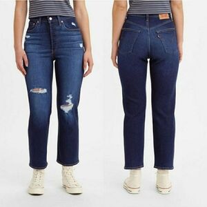 Levi’s ribcage straight ankle dark wash jeans size 24